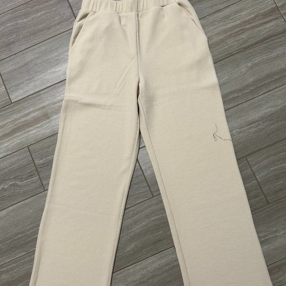 OAK + FORT RIB-KNIT BUTTON UP TOP and RIB-KNIT PANT SMALL New with Tags - Picture 9 of 12